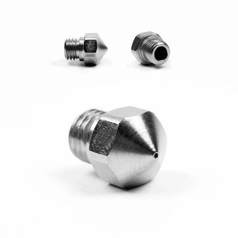 Picture of MK10 Plated Wear Resistant Nozzle for PTFE lined hotend M7 Threads